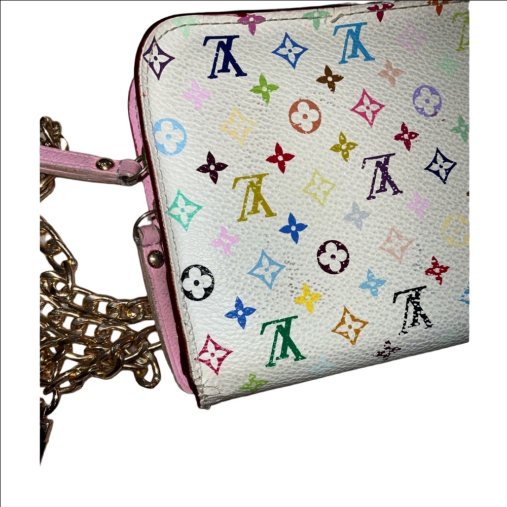Louis Vuitton White Monogram Multicolor Litchi Insolite Wallet. - Picture 13 of 17